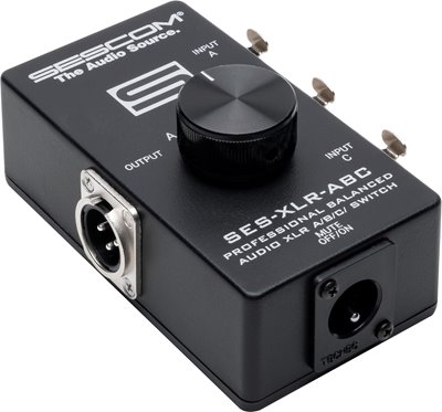 SES-XLR-ABC Balanced Audio Pro Grade XLR A/B/C Passive Switch